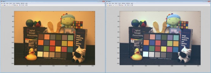 Figure 1. Our sample image before (left) and after (right) white balance adjustment.